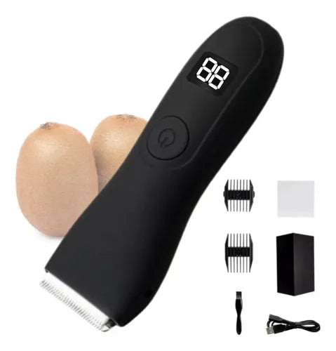 Aparador Masculino Premium – tecnologia de lâmina de cerâmica substituível, 100% à prova d’água, recarregável